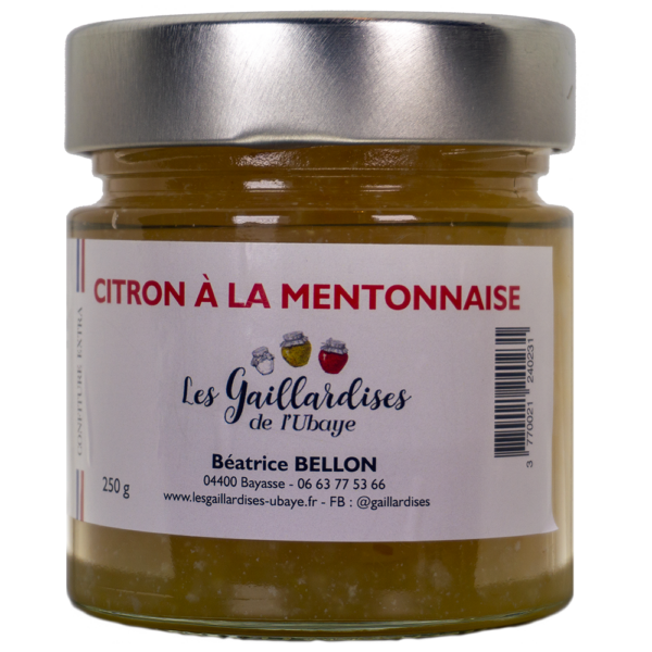 Confiture citron à la Mentonnaise