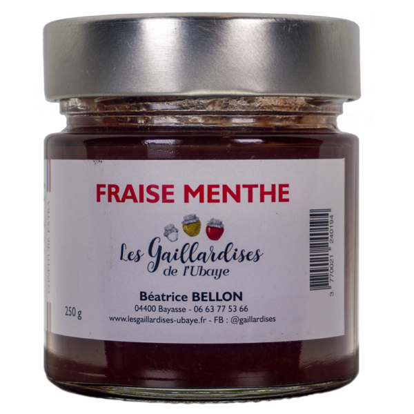 Confiture fraise menthe