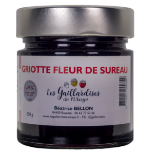 Confiture Griottes fleurs de sureau