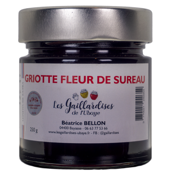 Confiture Griottes fleurs de sureau