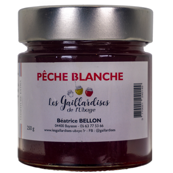 Confiture pêche blanche