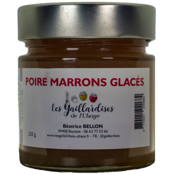 Confiture poire aux marrons glacés