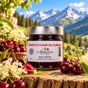 Confiture griotte fleur de sureau