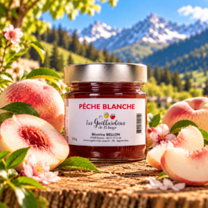 Confiture pêche blanche