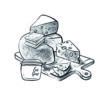 Dessin plateau fromage