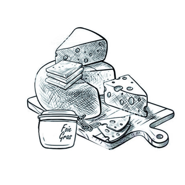 Dessin plateau fromage