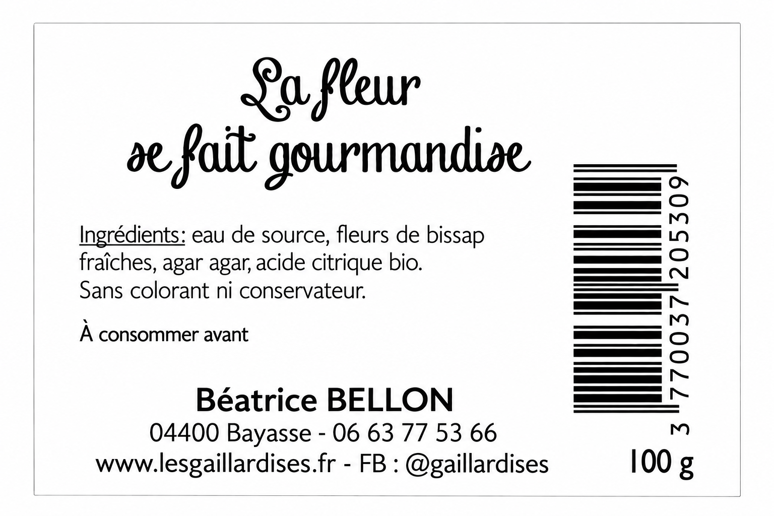 Fleurmandise Hibiscus – pâte de fleurs artisanale – Image 2