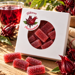Fleurmandise Hibiscus &ndash; p&acirc;te de fleurs artisanale