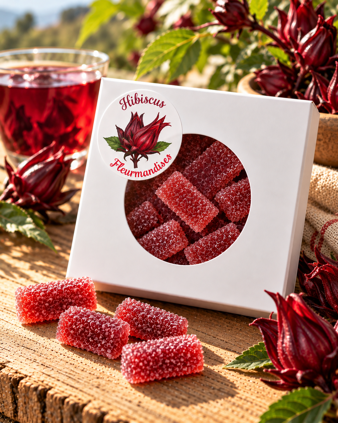 Fleurmandise Hibiscus – pâte de fleurs artisanale